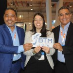 Ana Cristina Clemente, de São Paulo, com Claudio Junior e Breno Mesquita, do BTM