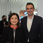Christine Ourmières-Widener, CEO da TAP, e Carlos Antunes, diretor da TAP para América do Sul