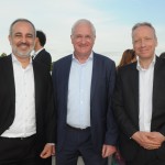 Cleverton Vighy, da Lufthansa, Markus Heinelt, do Aeroporto de Munique, e Carsten Hernig, da Lufthansa Cleverton Vighy, da Lufthansa, Markus Heinelt, do Aeroporto de Munique, e Carsten Hernig, da Lufthansa