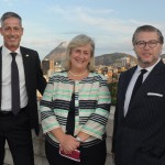 Dirk Augustin, cônsul da Alemanha no Rio, com Annette Taeuber e Felipe Bonifatti, da Lufthansa