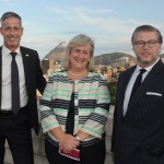 Dirk Augustin, cônsul da Alemanha no Rio, com Annette Taeuber e Felipe Bonifatti, da Lufthansa Dirk Augustin, cônsul da Alemanha no Rio, com Annette Taeuber e Felipe Bonifatti, da Lufthansa