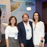Elenice Zaparoli, do Visite São Paulo, Guilherme Paulus, e Milena Palumbo, CEO da GL events no Brasil