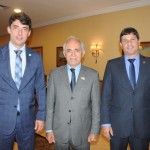 Fabricio Amaral, da Goiás Turismo, Raimundo Carreiro, embaixador do Turismo em Portugal, e Carlos Brito, da Embratur
