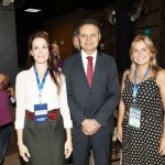 Isabella Pessotti, secretária da Cultura e Turismo de Ribeirão Preto, Assis Leite, presidente da Avirrp, e Selley Storino, secretária de Turismo de Santos