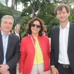 Luiz Strauss, da Abav-RJ, com Angelica Tres, da ABC Turismo, e Andreas Kruse, da Lufthansa