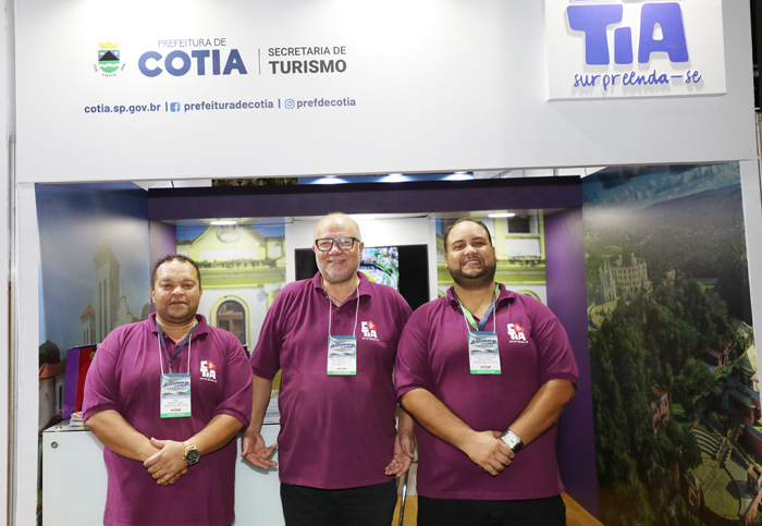 Maia, Nelson Broering e Renato Ferreira, da Secretária de Turismo de Cotia