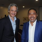 Nuno Anjos, da Viajar Tours, com Claudio Junior, do BTM