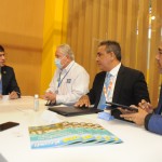 Reunião entre Carlos Brito, da Embratur, com Roy Taylor, do M&E, e Breno Mesquita e Claudio Junior, do BTM