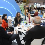 Reunião no estande do Rio de Janeiro com Roberta Medina, do Rock in Rio