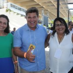 Roberta Werner, do Rio CVB, Mauricio Werner, da Riotur, e Adriana Sena, da Abav-RJ