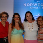 Rosane Balassiano, Total Cruzeiros; Simone Murad, Barris-Tour; Ana Paula Lavradas, Lavradas; e Márcia Galvão, da NCL Rosane Balassiano, Total Cruzeiros; Simone Murad, Barris-Tour; Ana Paula Lavradas, Lavradas; e Márcia Galvão, da NCL