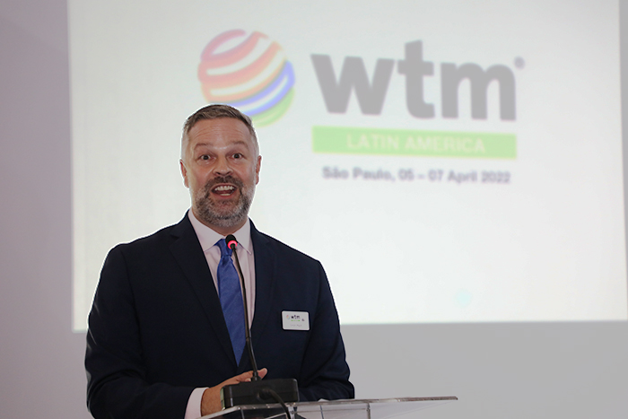"A magia está de volta", diz Simon Mayle na abertura da WTM-LA 2022 1 Simon Mayle falou sobre a retomada do turismo e as expectativas do evento