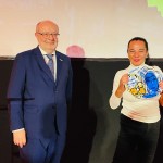 Fernando Garcia Casas, embaixador da Espanha no Brasil e Isabelle Tuchband, artista plástica Fernando Garcia Casas, embaixador da Espanha no Brasil e Isabelle Tuchband, artista plástica