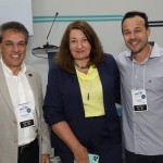 Fernando Santos, presidente da Abav-SP I Aviesp, Magda Nassar, presidente da Abav Nacional, e Thiago Mendes, da Teatur