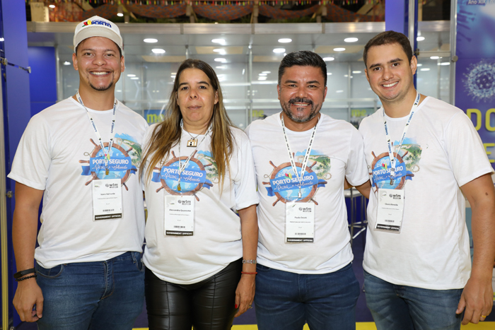 Destinos 4 Icaro Valverde Alessandra Quaresma Paulo Onishi e Clovis Almeida da secretaria de Turismo de Porto Seguro Destinos