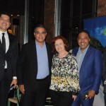 Jean Farias, Breno Mesquita e Claudio Junior, do BTM, com Telma Wohlers, da Levo Você, ganhadora do sorteio, e Assis Leite, presidente da Avirrp