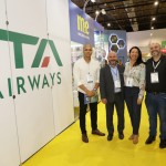 Moises Queiroz, da Europlus Viagens, Murilo Cassino, da ITA Airways, Cristiane Jayme e Leandro Ramos, da Europlus, e Marcel Mazzonett, da ITA Airway