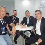 Sylvio Ferraz e Marco Fabrizio, da CVC Corp, com Ivan Cadahio e Fabian Lombardi, da Aerolíneas