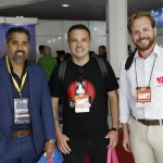 Eduardo Batista, da Omnibees, Lúcio Wietzke, Hotéis Net Global, e Rafael Adam, da Bustour Turismo