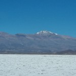 Salinas Grandes, com Nevado Chañi ao fundo, o pico mais alto de Jujuy, com 6.200 m