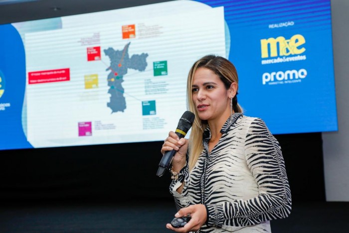 Roadshow M&E 2022: Toni Sando destaca importância do turismo doméstico 2 Aline Moretto, do Visite São Paulo, apresentou novidades do destino.