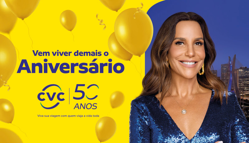 CVC anuncia Ivete Sangalo para estrelar campanha de aniversário de 50 anos klkl