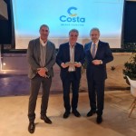 Luiz Strauss, presidente da Abav Rio, com Dario Rustico e Renê Hermann, da Costa Cruzeiros