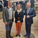 Catia Serpa, Marine Services Manager da ISS Brazil, com Dario Rustico e Renê Hermann, da Costa Cruzeiros