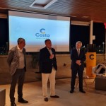 Almirante Laranjeira com Dario Rustico e Renê Hermann, da Costa Cruzeiros