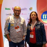 Diego Santos, da Fundação de Turismo, e Luciana Leite, da Plano de Voo Turismo