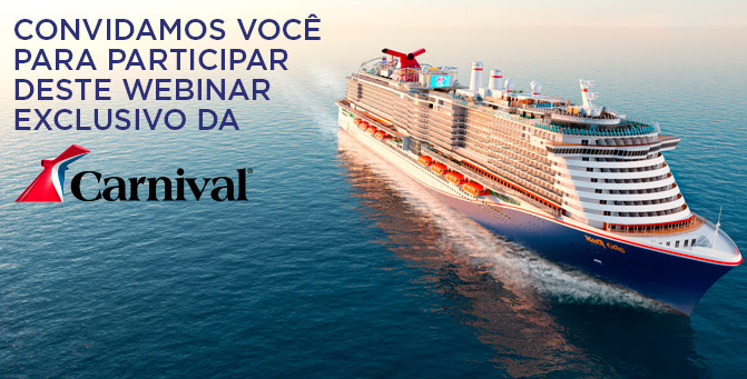 Discover Cruises realizará webinar sobre as novidades da Carnival 1 787