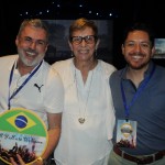 Allan Colen, do Travel South USA, Barbara Picolo, da ETS, e Jesus Garcia, da Atlanta CVB