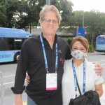 Arnaldo Dehe, da EZLink, com Judy Durney, de Kissimmee