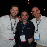 Bruno Delfini, da BWT, Fabio Timotheo, da FRT, e Eduardo Genekian, da Cruise America
