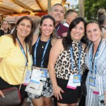 Claudia de Oliveira e Jessica Nardulli, da OnStage, Mucio de Paula, da MCA Transportation, Adriana Santos, da MCA Tour, e Silvia Cervi, da OnStage