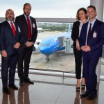 Murilo Cassino, gerente Comercial, Andrea Taddei,  Country Manager Brazil, Sheila Fontana, executiva de Contas, e Diego Lopes, executivo de Vendas da Ita Airways