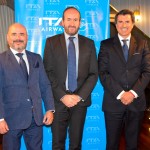 Murilo Cassino, gerente de Vendas, Andrea Taddei, diretor de Operações e Pierfrancesco Carino, vice-presidente de Vendas da ITA Airways