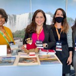 Neumari Cristhine,  Simone Barbosa, Ana Marques, do Visit Iguaçu com a visitantes  Luciana Fonseca
