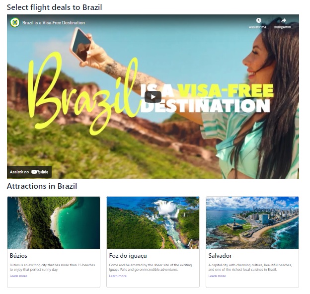 Embratur e Expedia fecham nova parceria para atrair turistas norte-americanos PAGINA EXPEDIA - EMBRATUR