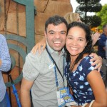 Renato Gonçalves, da Universal, com Barbara Modenesi, da Disney