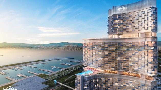 Hard Rock Hotel & Cassino Atenas é anunciado com previsão de inauguração em 2026 1 Renderização da Torre Central do Hard Rock Hotel & Casino Atenas - Foto: reprodução