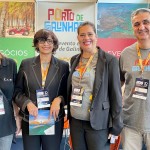 Valéria Ferreira, Aline Nascimento, Carlice Lima e Luiz Pires, apresentaram atrativos e a estrutura de Porto de Galinhas na Feira EBS 2022