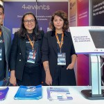 Vitor Pereira, Maria Clara Escobar e Amanda Lopes, representantes da 4events
