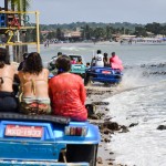 Parte do trajeto de buggy contou com passagem pela beira-mar