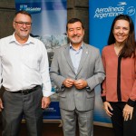 Fernando Lafalce, Sonaira Palimeno e Ivan Blanco, da Aerolíneas Argentinas