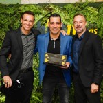 Siderley Santos, da Maringá Turismo, entre Alexandre Pinto e Renato Kiste, da Shift