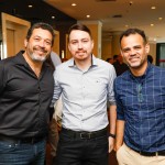 Jorge Souza, da Orinter, Eduardo Faustino e Marcelo Lopes, da Diversa Turismo