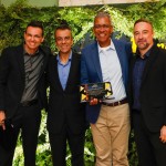 Sandro Reis e Reifer Souza, da BeFly, entre Alexandre Pinto e Renato Kiste, da Shift