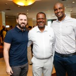 Marco Fabrizio e Jackson Soares, da CVC Corp, e Richard Santos, da Decolar.com