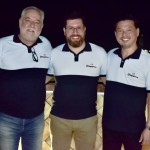 Michael Barkoczy, CEO da Easy Travel Shop, com Renato Alves, sócio  da Viagens Promo e Valter Onishi, gerente de Vendas da operadora